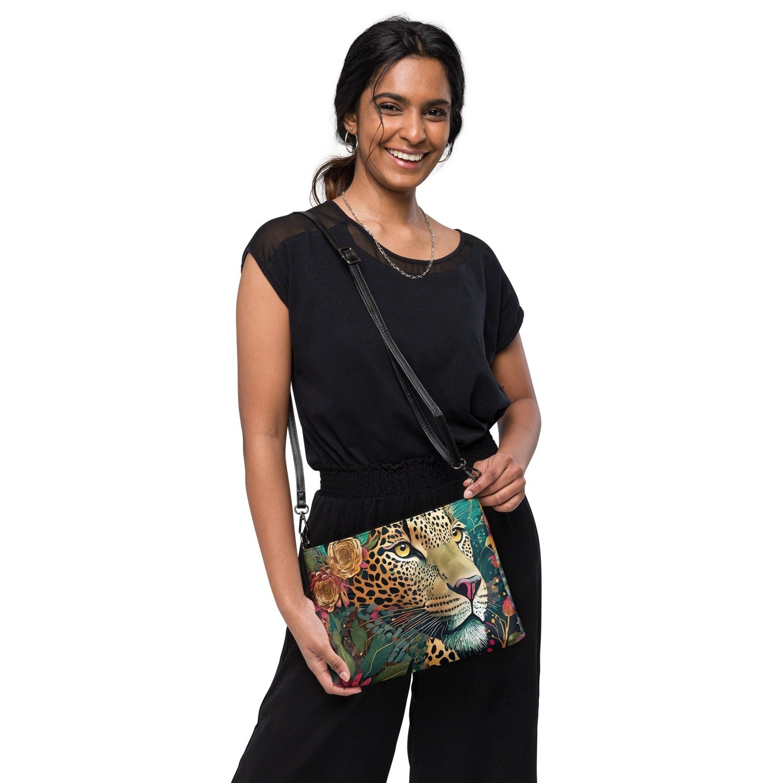 PNHF Vibrant Leopard Crossbody Bag